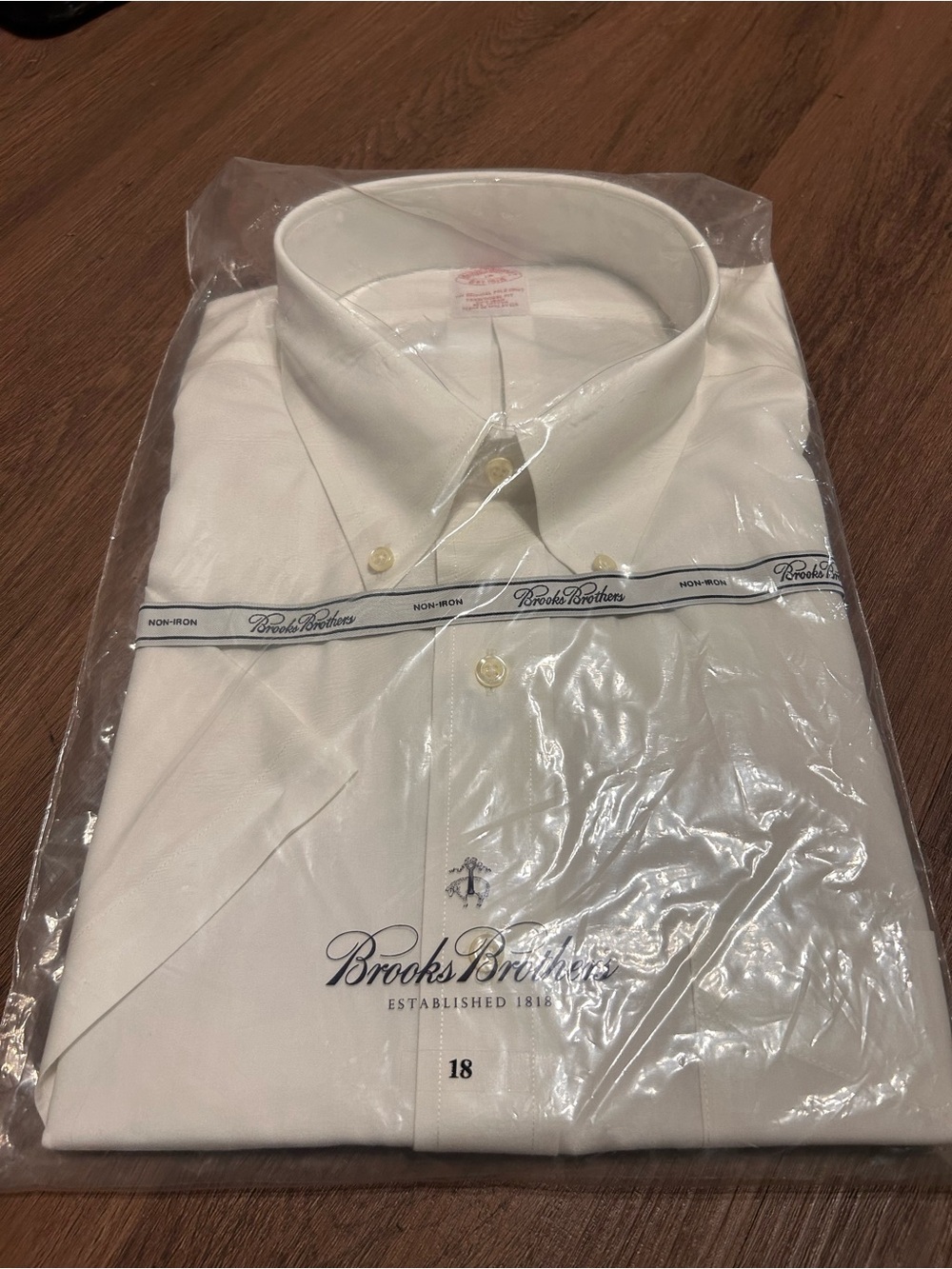 Brooks Brothers White Non-Iron Dress Shirt - Short Sleeve